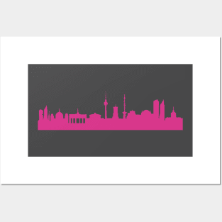 Berlin skyline pink Posters and Art